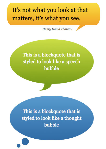 CSS Speech Bubbles