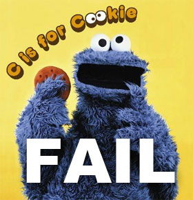 Cookie Fail Cookie Monster Fail