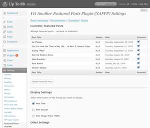 Yet Another Featured Posts Plugin for WordPress (YAFPP)