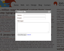 Jquery popup contact form