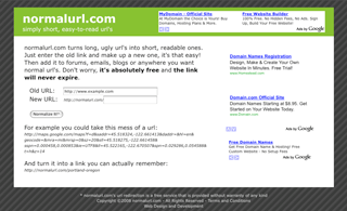 normalurl.com: Free URL Redirection