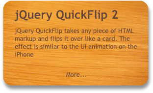QuickFlip 2: The jQuery Flipping Plugin Made Faster and Simpler